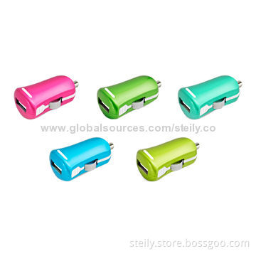 5V/2.1A Mini USB In-car Charger for iPad/Other Tablet PC, Comes in Different Colors,Exquisite Design